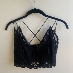 Free People Black Lace Bralette